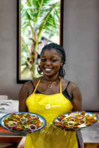 server-smiling-cape-three-points-restaurant